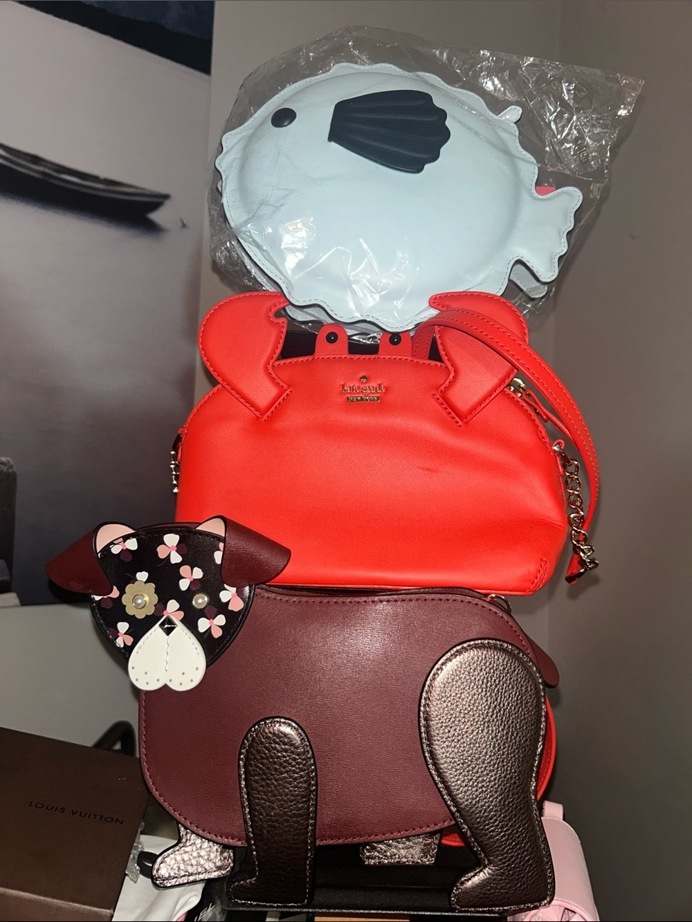 You Choose..Kate Spade crab fish and Dog crossbody and Penguin wallet🥳❌❌❌